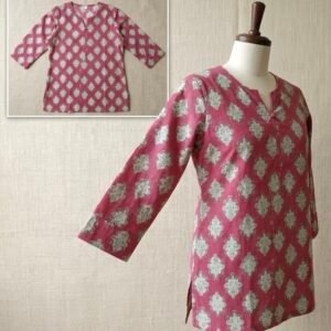 Hand-Block Printed Pure Cotton Daily Wear Short Kurta